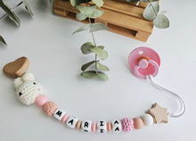 Cargar imagen en el visor de la galería, Chupeteros primera etapa conejo/elefante crochet