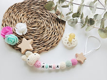 Cargar imagen en el visor de la galería, Chupeteros primera etapa conejo/elefante crochet