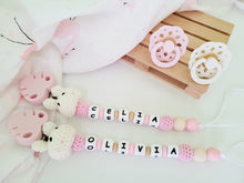 Cargar imagen en el visor de la galería, Chupeteros primera etapa conejo/elefante crochet