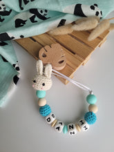 Cargar imagen en el visor de la galería, Chupeteros primera etapa conejo/elefante crochet