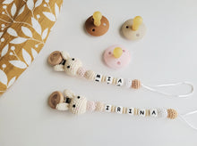 Cargar imagen en el visor de la galería, Chupeteros primera etapa conejo/elefante crochet