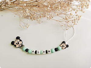 Chupetero Personalizado ( Modelo Minnie y Mickey )