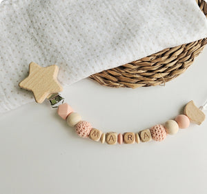 Chupeteros Personalizados Letras de madera