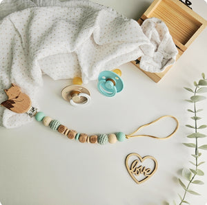 Chupeteros Personalizados Letras de madera