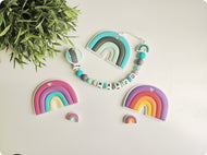 Chupetero mordedor Personalizado (Modelo Rainbow)
