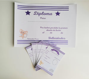 Diploma Diente de leche y Certificados de entrega